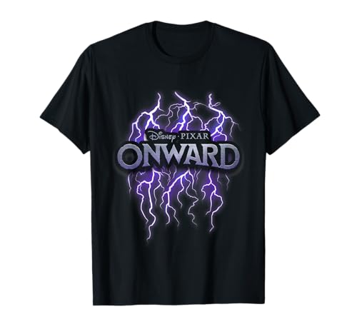 T-shirt Disney Pixar Onward logo éclair violet en coton pour fan de l'univers fantastique