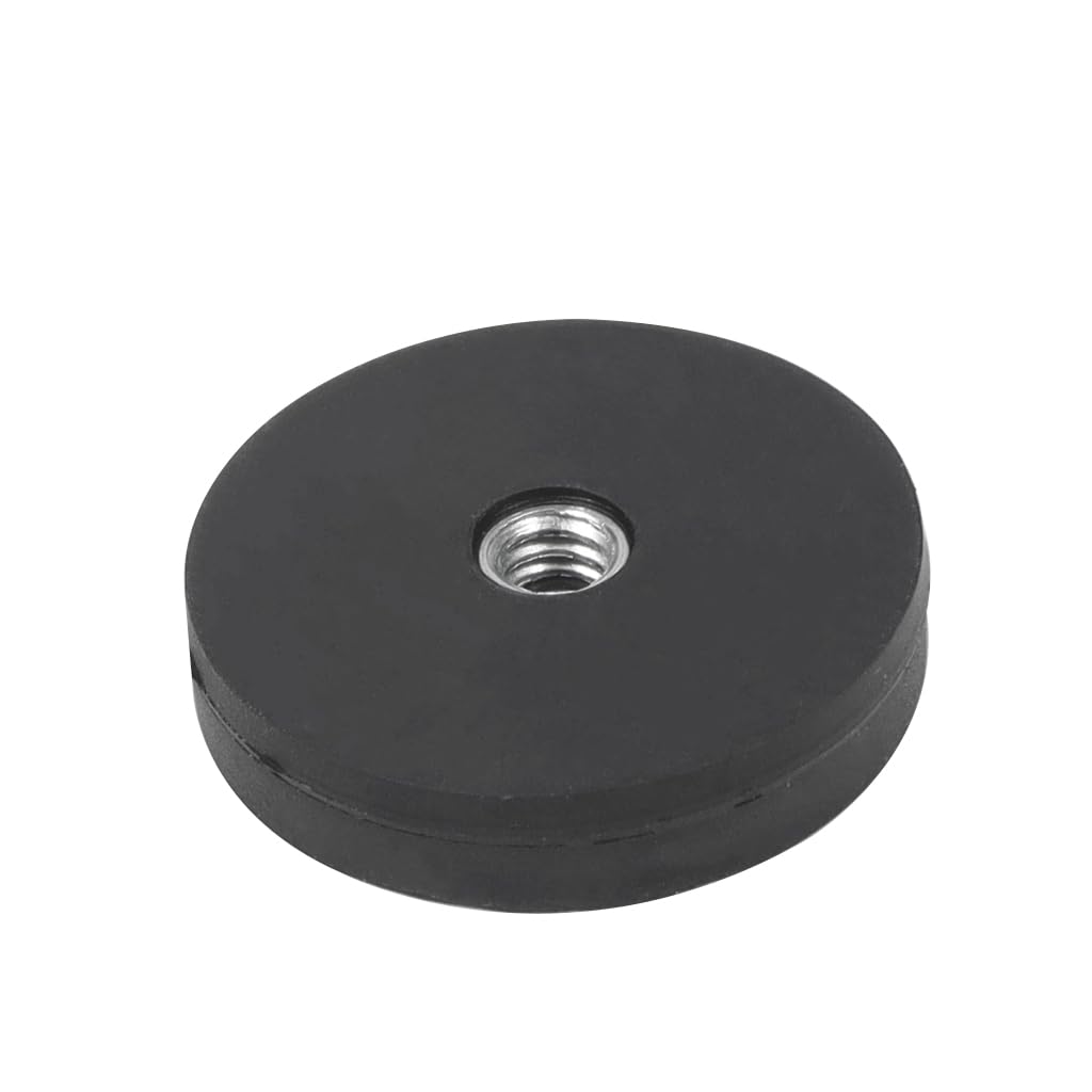 D36mm Mini mocny magnetyczny uchwyt magnetyczny okrągła gumowa podstawa 1/4 M4 M5 M6 do kamer smartfonów do uchwytów oświetleniowych LED (1/4-20, płaski otwór na śrubę)