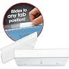 Smead Easy Slide Tab, 1/3-Cut, Clear, 18 Per Pack (64626), Pack of 1