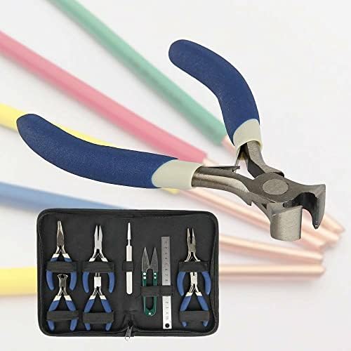 Shoze 9pcs Jewellery Tool Set Mini Pliers Tools Making Kit Pliers Craft Wire Cutters Kit for Jewelry Repair and Beading
