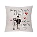 Parejas Funda de cojín Esposa Marido Amor para Siempre Funda de Almohada Novio Novia Regalo de cumpleaños Aniversario de Bodas Día de San Valentín Decoraciones navideñas para él Ella (Tipo 2)