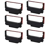 Best Ink Compatible Printer Ribbon Black / Red (Pack of 6) for use in Citizen DP600, DP610, DP611, DP612, DP614, DP617, DP622, DP624, DP627, DP630, DP650, IDP3516, IDP3520, IDP3530, IDP3535, IDP3540, IDP3541, IDP3545, IDP3546, IDP3550, IDP3551, IDP4530, IDP4540 ( IR61BR, IR-61BR, R0167)
