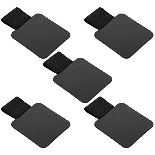 oAuLrX [5 Pack] ペンホルダー ペンループ タッチペンケース 接着シール式 ペンケース Pen loop Pen Holder 手帳/日記帳 (Black 黒)