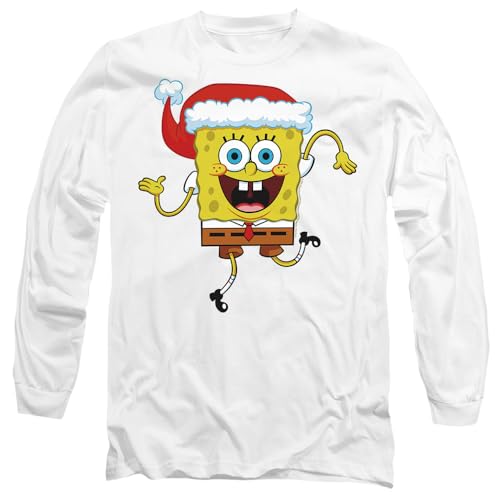T-shirt manches longues homme Bob l'Éponge de Noël vêtement mixte hiver