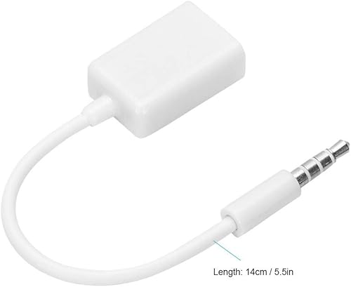 Miniatura 3 de Socobeta Convertidor de cable MP3 TV USB hembra a conector de 0.138 in macho de 0.138 in macho a USB hembra adaptador de cable de audio AUX para