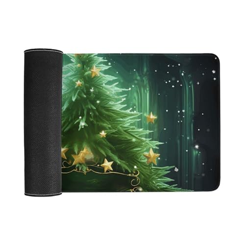 Tapis de souris de jeu vert sapin base antidérapante grand format