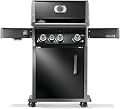 Napoleon Rogue PRO 425 Propane Gas Grill with Infrared Side Burner, Black, Durable 4-Burner Backyard Grill