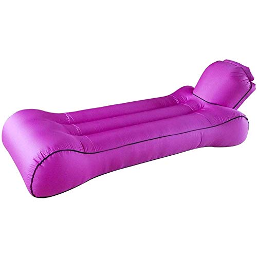BHDYHM Inflatable Lounger Air Sofa Hammock-Portable,Water Proof& Anti-Air Leaking Design-Ideal Couch for Backyard Lakeside (color : Purple)
