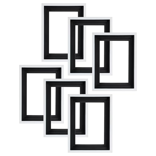Creative Mark Illusions Floater Frame For 3/4" Deep Canvases - 12x16 White - No Glass or Backing - Wood Composite Floating Illusion Frame for Canvas Paintings- With Hanging Hardware