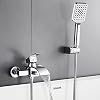 Wasserfall Badewannenarmatur mit 3 Funktionen Handbrause, WOOHSE Mischbatterie Badewanne Armaturen Wand, Einhand-Brausebatterie für Badezimmer Dusche