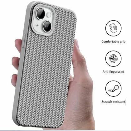 Image of Compatible with iPhone XR | Premium Textured Microfiber Candy Protective Case | Shock-Absorbing Back Cover with Enhanced Camera Guard (Gray)