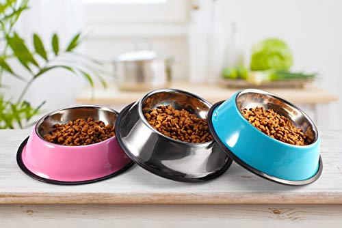Podinor Stainless Steel Dog Bowls, Food and Water Non Slip Anti Skid Stackable Pet Puppy Dishes for Small, Medium and… - Image 7