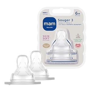 MAM Babyartikel – Tetinas para biberón (paquete de 2 unidades)-Instrucciones en lengua extranjera
