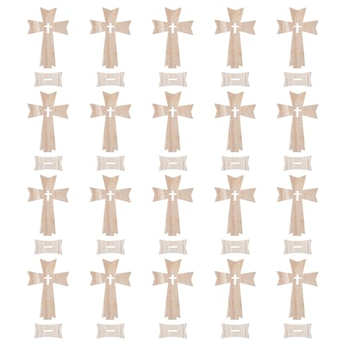 Cruz de madera para decoración de mesa y exterior en celebraciones en casa 20 uds