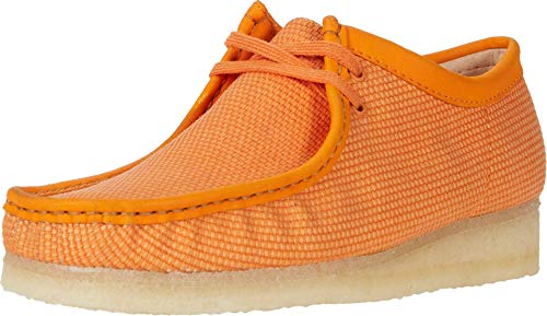 Clarks Wallabee Orange Textile 11.5