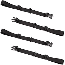 Persianas 2 Metros Ancho Correa de Pecho de Mochila,Paquete de 2 Correa para Mochila Ajustable Esternón Correas de Hombro para Trabajo Arnés de Nylon con Hebilla para Trotar y Caminar Negro