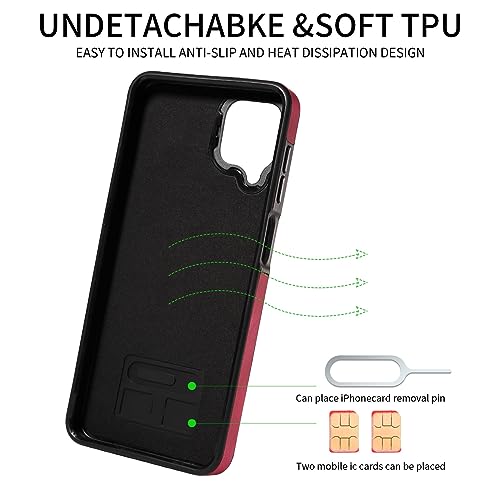 Coque portefeuille Samsung Galaxy A12 4G antichoc avec double aimant - 2