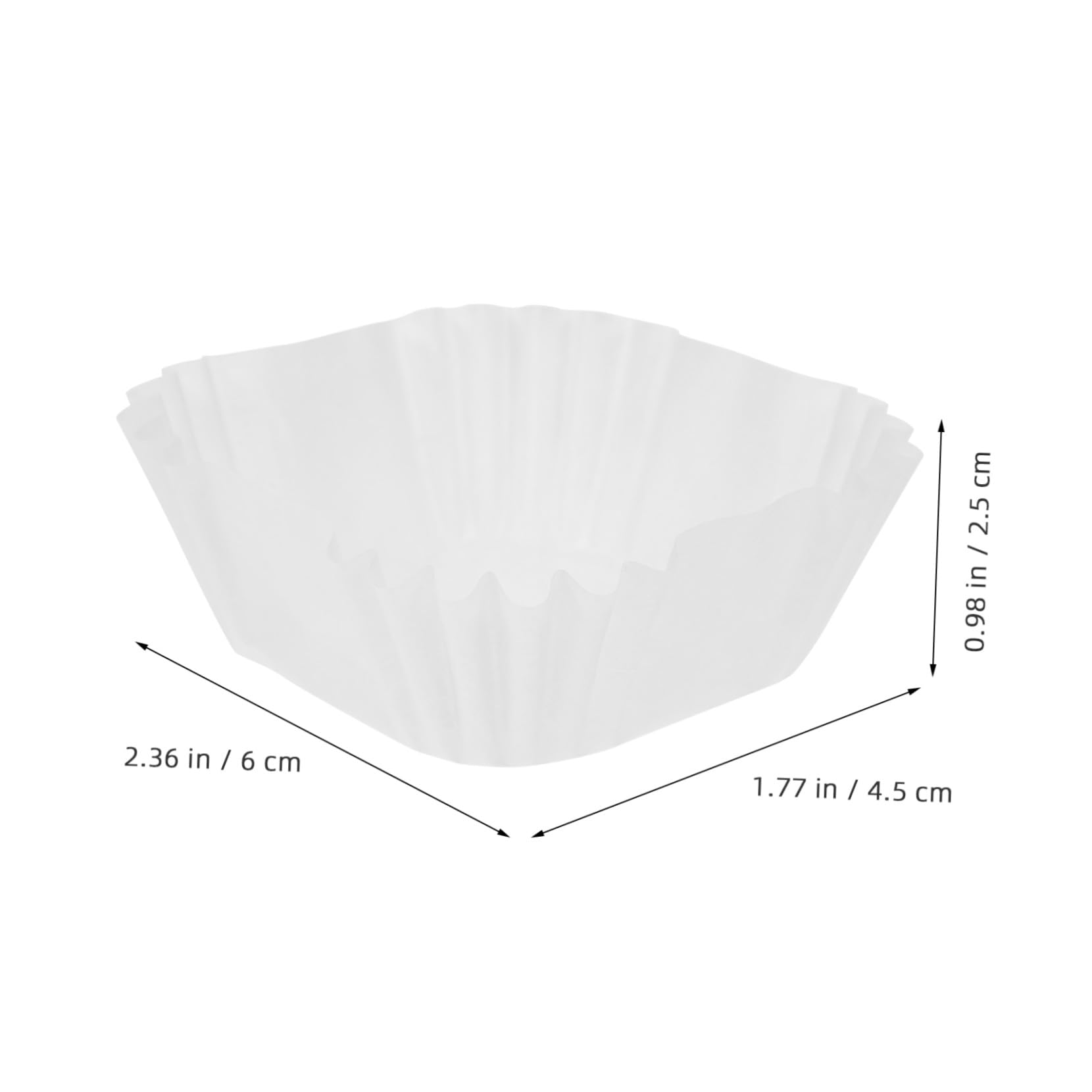 BESPORTBLE 3000 Moldes para Muffins Cuadrados de Papel Blanco, Resistentes al Calor Aceite, Ideales para Hornear Pasteles, Cupcakes y Tartas en Fiestas y Celebraciones