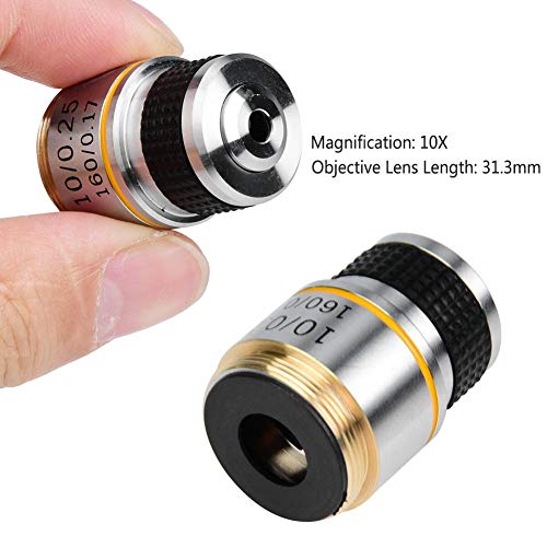 Achromatic Objectives Lens, Walfront 10X Biological Microscope Achromatic Objectives Lens 185 Conjugate Distance