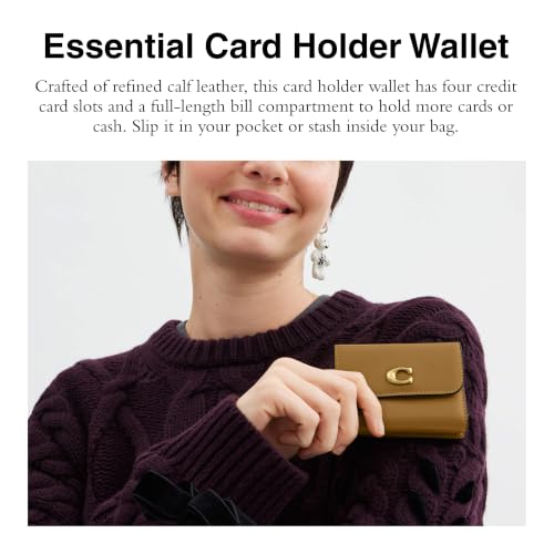 Coach Refined Calf Leather Essential Card Holder Wallet - image 2