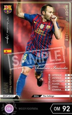 Amazon Co Jp Wccf Footista Footista 変換済み 11 12 Mvp A1 アンドレス イニエスタ ホビー 通販