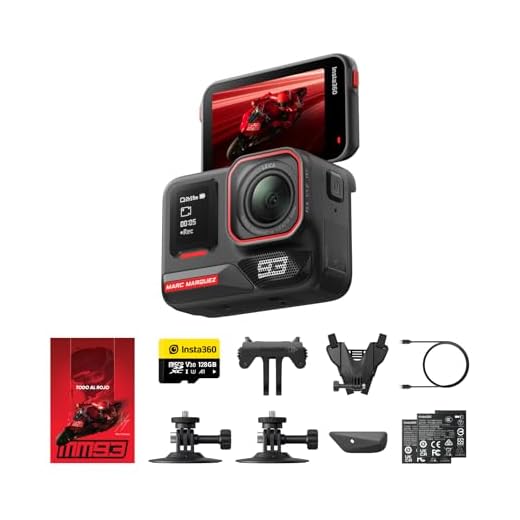 Insta360 Ace Pro 2 Edizione MM93, Action cam 8K Creata in collab con Marc Márquez, videocamera per moto, superba in bassa luce, riduzione rumore del vento, touchscreen direzionale ed editing IA.