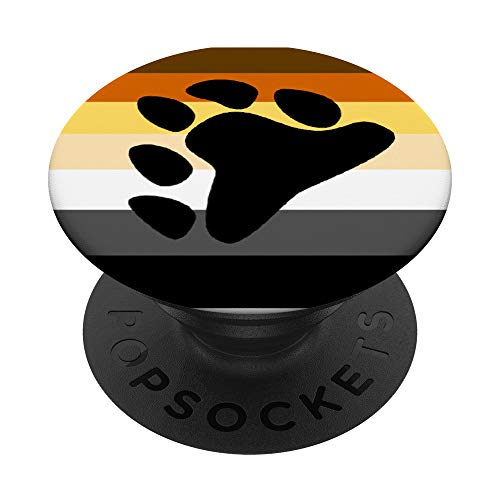 Gay Bear Pride Flag Cub Otter Wolf Guys LGBT Hombres Regalos PopSockets PopGrip Intercambiable