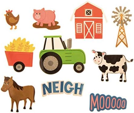 200 Barnyard Farm Animal Foam Stickers