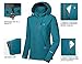 Little Donkey Andy Women's Softshell Jacket Hiking Jacket with Removable Hood, Fleece Lined for Travel Deep Lake Heather Size XL