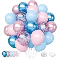 50 Rosa Luftballons In 3 Farbtönen - Inklusive Band Für Helium Oder Luft