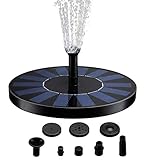 Zomma Solar Fountain Pump, Free Standing 1.4W Bird Bath Fountain Pump for Garden and Patio, Solar Panel Kit Water Pump