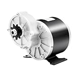 Gear Reduction Electric Motor, 24V 350W Electric Vehicle Geared Motor MY1016Z 300RPM Gear Reduction Brushed Electric Motor with 9 Tooth Sprocket for Bicycle Bike Scooter
