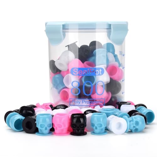 Tapas de tinta de tatuaje con envase, ATOMUS 100pcs Color mixto tintas desechables del cráneo tazas con 800ml envase caja pigmento maquillaje permanente kit de suministro Tapas de tinta de tatuaje con envase, ATOMUS 100pcs Color mixto tintas desechables del cráneo tazas con 800ml envase caja pigmento maquillaje permanente kit de suministro