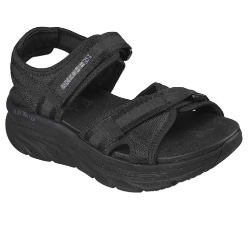 Image of Skechers D'LUX WALKER SANDALIA Women's Shoes, black and black, 6 UK