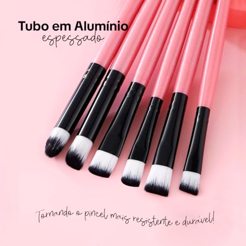 KIT 20 Pcs Conjunto de Pincéis de Maquiagem Profissional e 2 Esponjas de Base