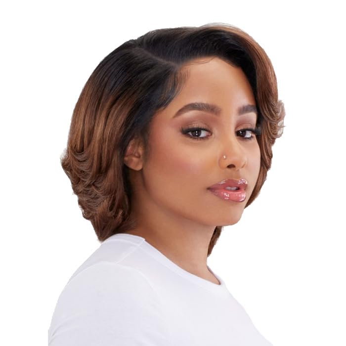 Xceptional Gold Label Wide Synthetic Glueless Wavy Bob HD Lace Front Wig - GOLD UNIT 3 (1)