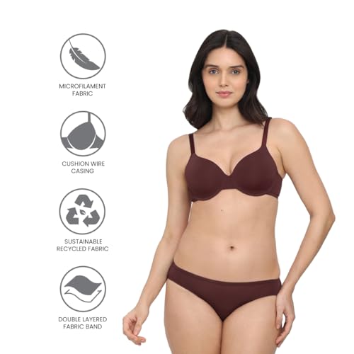 Image of Wacoal Women's Everyday Elegance|Padded|Wired|Full Cup|Everyday Wear|Smooth Finish|T-Shirt Bra