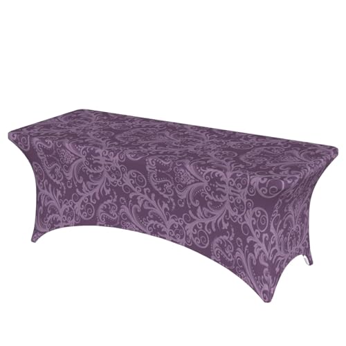 Nappe de table rectangulaire extensible violette pour grands volumes - 2