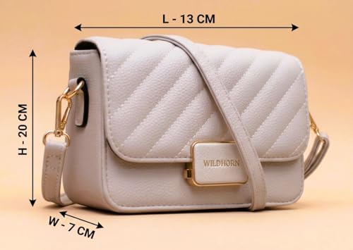 Image of WildHorn Vegan Leather Women's Crossbody Sling Bag | Ladies Quilted Purse Handbag | Gift for Women