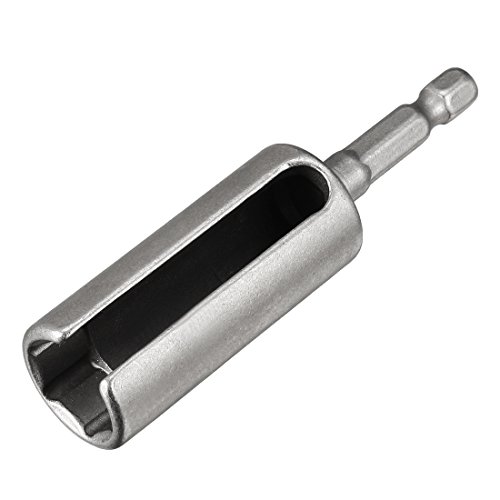 uxcell 14mm Nut Driver, 1/4" Quick-Change Hex Shank Slotted Drill Bit Socket Wrench Tool, 3 Inch Length