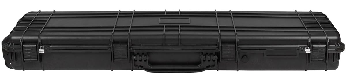 SEVICO Universalbox Waffenkoffer für Gewehre mit Rasterschaumstoff robuste Schutzkoffer aus Kunststoff mit Schaumstoffpolsterung und Druckausgleichsventil 134,6x40,6x15,5cm | Schwarz