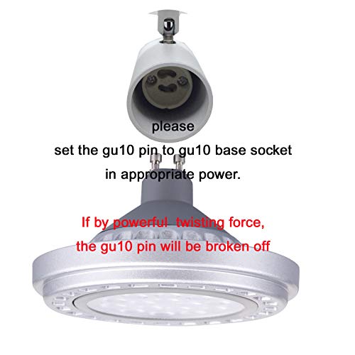 Qlee Dimmable Gu10 Base Ar111 15W 30°Beam Angle Smd Led Bulb 3000K Warm Light Ac120V Spot Down Lights 1200Lm #TOP2