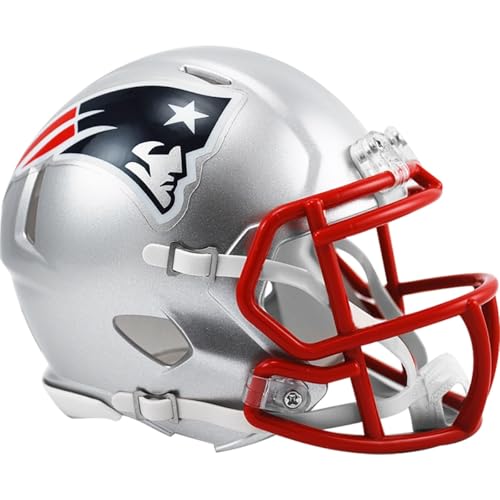 New England Patriots Current Riddell Speed Mini Football Helmet - New in Riddell Box