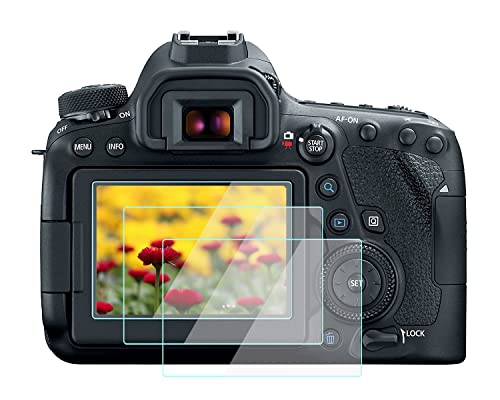 Canon EOS 6d Mark II/6dii/6D2 Touch Protector de pantalla película cristal templado 0,33 mm de espesor 9h dureza perfecta Funda para Canon EOS 6d Mark II/6dii/6D2 Cámara Digital (2 unidades)