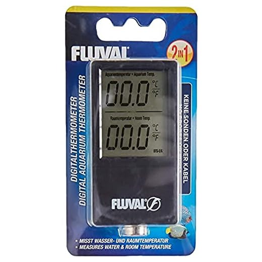Fluval trådlös 2-i-1 digital termometer mäter vatten- och rumstemperaturen