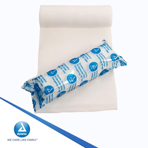Dynarex vendaje de gasa elastica enrollada – de poliéster conformable y absorbente, envuelto individualmente, 4 pulgadas x 4.1 yardas, caja a granel de 500 miniatura 6