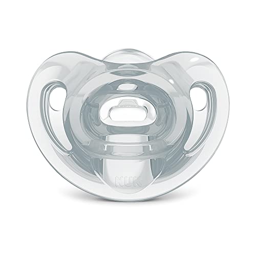 Kit com 2 Chupetas Sensitive Soft 100% Silicone Girl - NUK, Rosa/Lilás, Tam 1 (0-6 Meses)