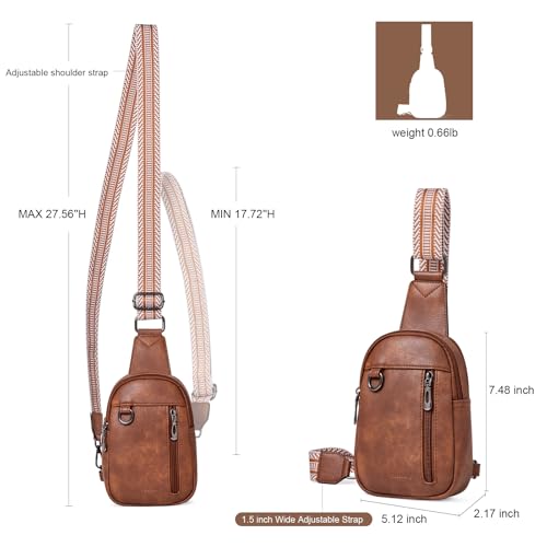 Image of cakang Womens Sling Bag Crossbody Bags for Women Vegan Leather Sling Backpack Daypack Fanny Pack Crossbody Purse Travel