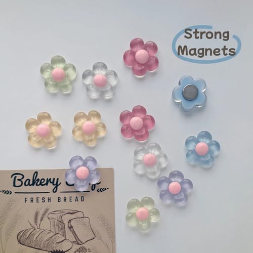 12 imanes decorativos florales para refrigerador miniatura 4