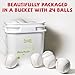 HANKLENSS Bucket of Baseballs - Standard Size Adult Training Balls for Pitching, Hitting, Fielding - Unmarked & Leather Covered Practice Baseballs - Perfect for Youth Baseball